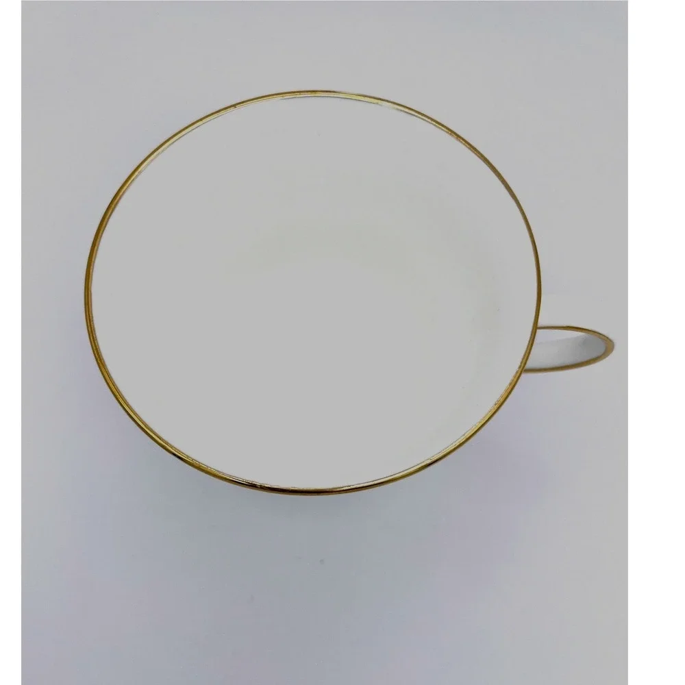 Wedgwood‎ Bone China Teacup Gold Filigree Trim Made in England – Elegant Vintage